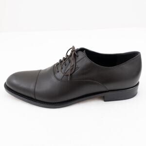 GUCCI Leather Lace-Up Shoes Men's 7.5 Brown